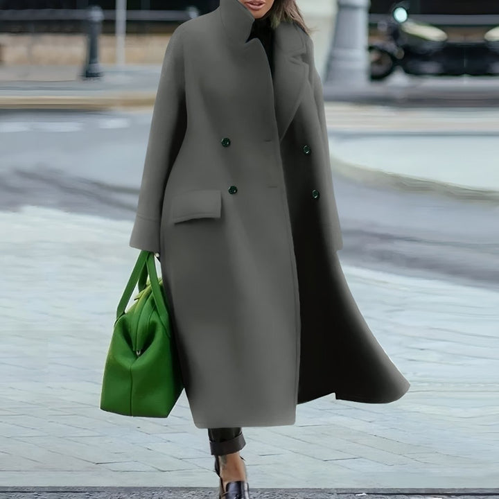 Monika — Stilvoller langer Oversize Wintermantel aus Wolle für Damen, Das Modehaus Luzern