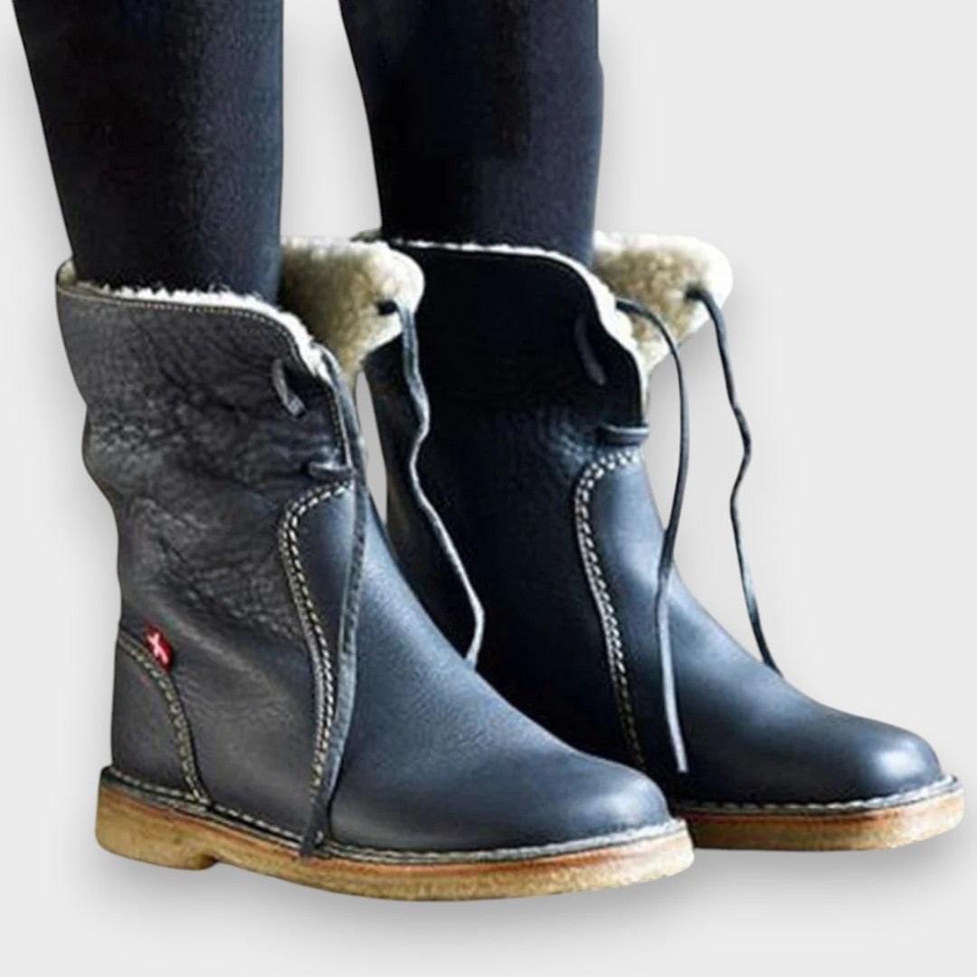 Nicole — Warme Winterstiefel für Damen in Lederoptik mit Fellfutter, Das Modehaus Luzern