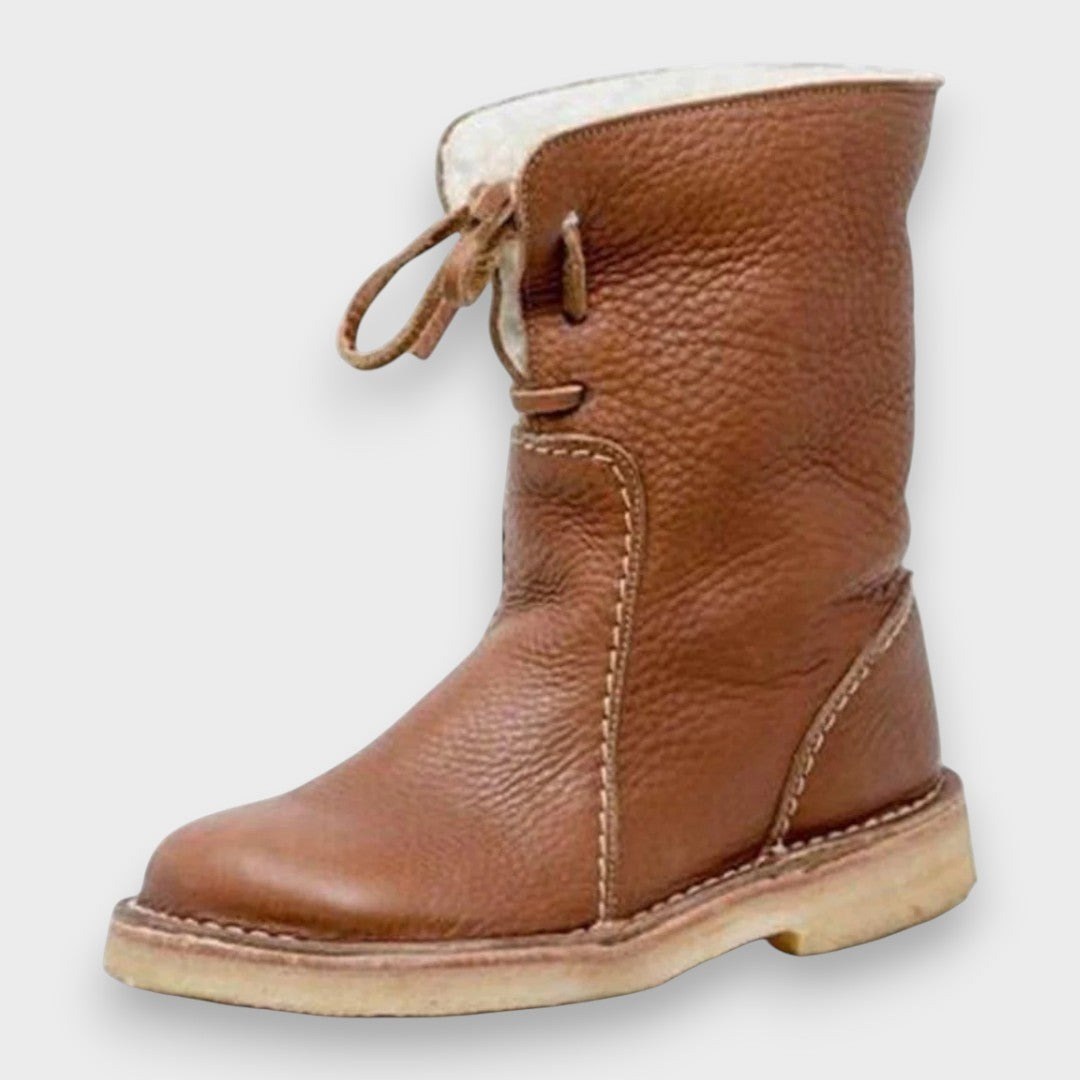 Nicole — Warme Winterstiefel für Damen in Lederoptik mit Fellfutter, Das Modehaus Luzern