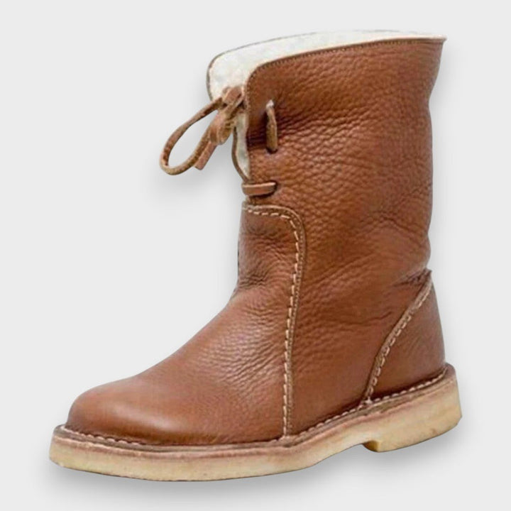 Nicole — Warme Winterstiefel für Damen in Lederoptik mit Fellfutter, Das Modehaus Luzern