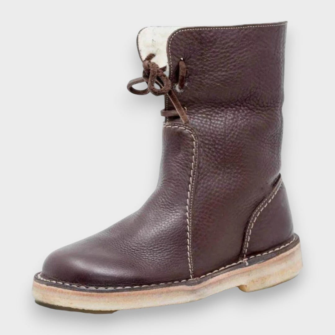 Nicole — Warme Winterstiefel für Damen in Lederoptik mit Fellfutter, Das Modehaus Luzern