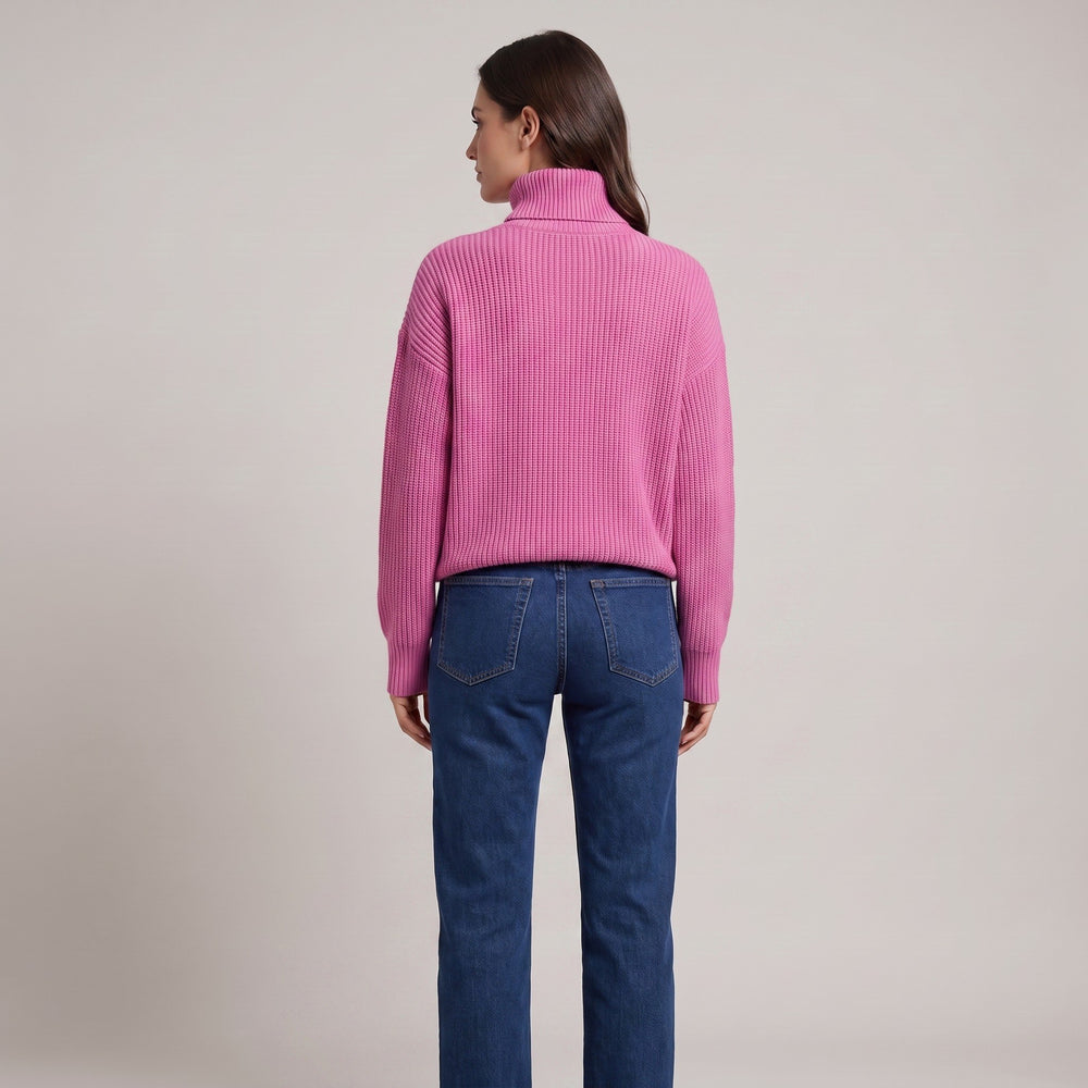 Ruth — Elastischer Oversize Rollkragenpullover für Damen mit weiten Ärmeln, Das Modehaus Luzern