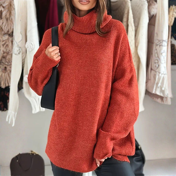 Ruth — Elastischer Oversize Rollkragenpullover für Damen mit weiten Ärmeln, Das Modehaus Luzern