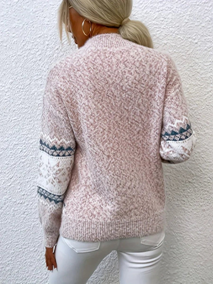 Silvia — Weicher Norweger Weihnachtssweater für Damen mit Schneeflocken, Das Modehaus Luzern