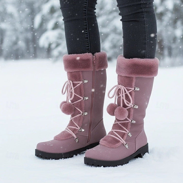 Simone — Warme gefütterte Winterboots für Damen mit Schnürung, Das Modehaus Luzern