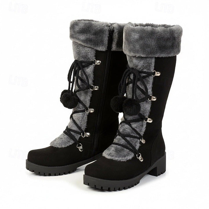 Simone — Warme gefütterte Winterboots für Damen mit Schnürung, Das Modehaus Luzern