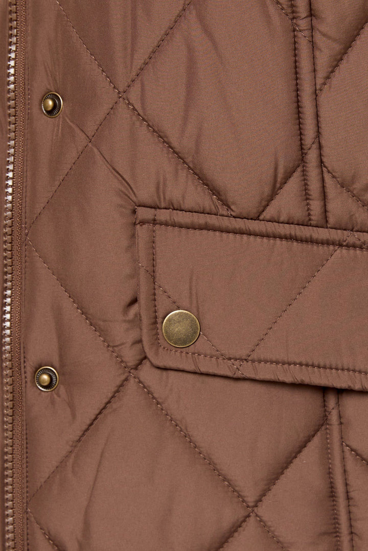 Vanessa — Gestepptes Gilet für Damen mit Rautenmuster und Druckknöpfen, Das Modehaus Luzern