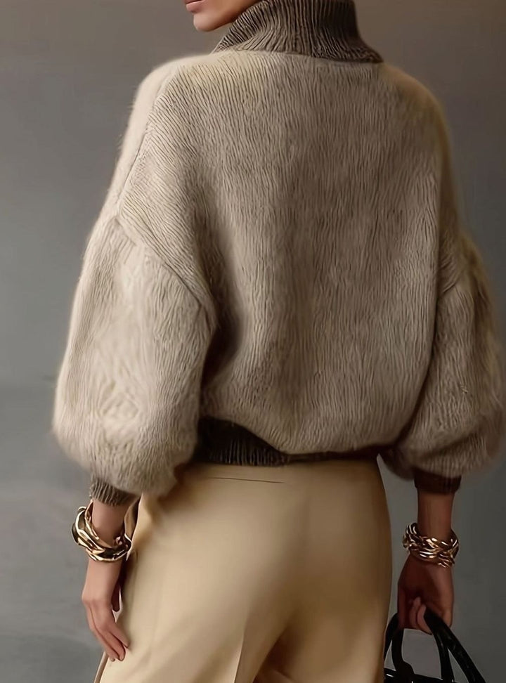 Viola — Weicher Strickpullover für Damen mit Troyer Kragen, Das Modehaus Luzern
